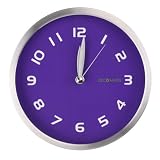 DecoMates Non-Ticking Silent Wall (Dark Purple)