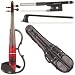 Yamaha SV-130 Concert Select Silent Electric Candy Apple Red 4/4 Violin Outfit including a Johnson Artist Carbon Composite Bow & Yamaha Gray Gig Bag