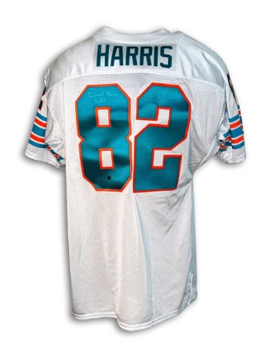 Duriel Harris Autographed/Hand Signed Miami Dolphins Throwback Jersey