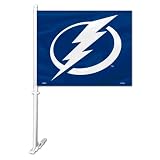 NHL Tampa Bay Lightning Car Flag with Wall Brackett