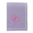 Tiddliwinks Lilac Butterfly Fleece Blanket