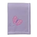 Tiddliwinks Lilac Butterfly Fleece Blanket