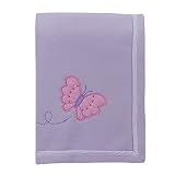 Tiddliwinks Lilac Butterfly Fleece Blanket