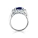 Bling Jewelry Royal 5ct Oval Simulated Sapphire Engagement Ring Rhodium Plated