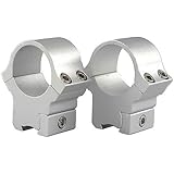 B-Square 1-Inch Sport Utility Rings, 0.22 Dovetail-Medium Rise, Matte Stainless Finish