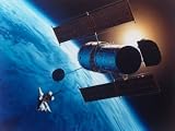Artist's Rendering of Fully Deployed Hubble Space Telescope with Shuttle Orbiter in Vicinity Collections Photographic Poster Print, 30x40