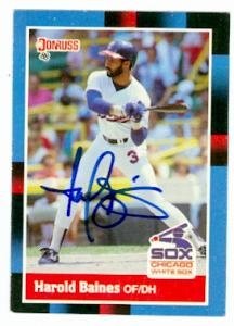 Harold Baines Autographed/Hand Signed baseball card (Chicago White Sox) 1988 Donruss #211