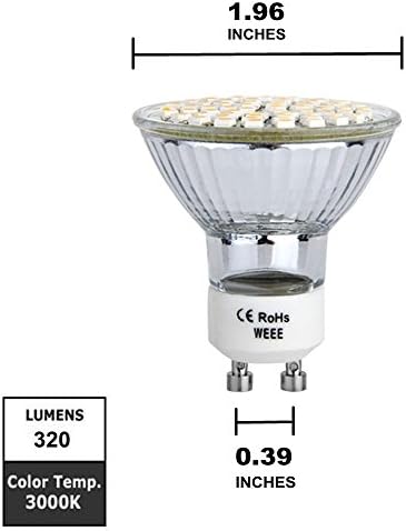 Tesoar® [New Arrials] 4 Pcs GU10 LED Corn Bulb 220V 3528 SMD 4W 320LM 3000-3500K Warm White Light