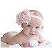 QS® Baby Girl Headbands with Chiffon Flower and Tiny Pearls (Pack of 8)
