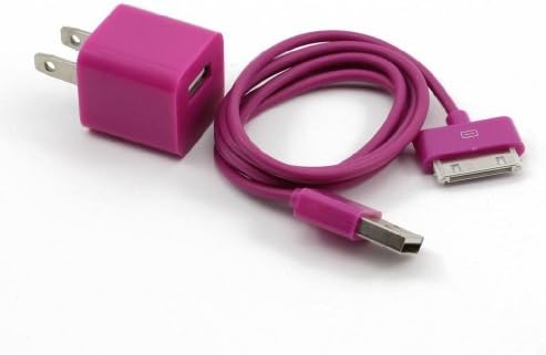 CTRLS® Wall Plug+ 3ft Cable for iPhone 4 4S 3GS Hot Pink