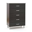 South Shore 5 drawer Chest, Cosmos, Black Onyx and Charcoal