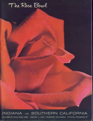 1968 Rose Bowl USC Trojans vs Indiana Hoosiers Program
