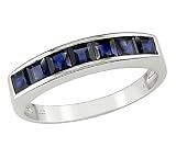 10K White Gold Sapphire Ring