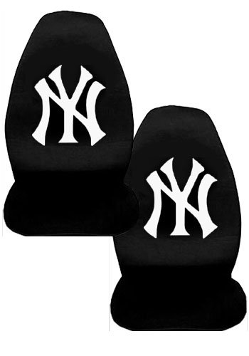 A Set of 2 MLB Major League Baseball Licensed Universal-Fit Front Bucket Seat Cover - New York Yankees