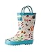 OAKI Toddler Rain Boots – Lightweight Waterproof Rubber Boots for Kids with Easy-On Handles – Durable Kids Outdoor Footwear, Forest Animals, 7T Toddler
