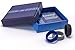 Mens Silicone Wedding Ring Wedding Band - 3 Ring Pack with Gift Box - Black, Light Grey and Blue - Premium Quality