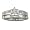 Finely Crafted Diamond Engagement Bridal Set in Sterling Silver