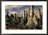 Ancient Ruins of Indein Stupa Complex, Myanmar Collections Framed Photographic Poster Print by Keren Su, 29x21