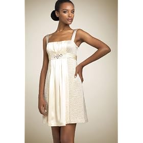 BCBG GOLD SILK&METALLIC QUILTED MINI DRESS NEW 4