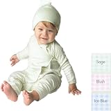 Under The Nile Layette Set, Ice Blue/Gingham, 0-3 Months