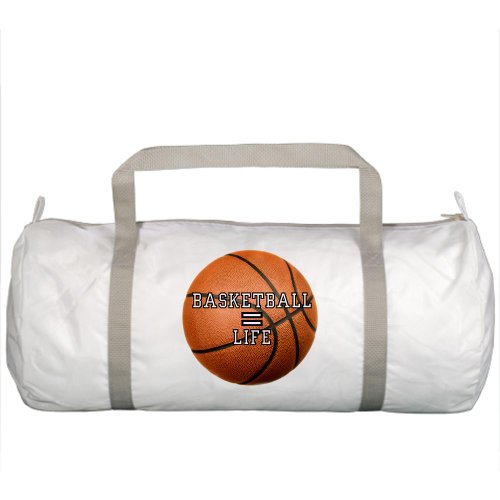 Gym Bag Basketball Equals Life