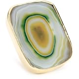 Zariin The Showstopper Green Agate Gold Adjustable 