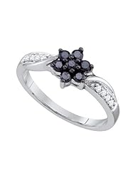 0.34CT BLACK DIAMOND FASHION RING