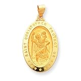 18k Saint Christopher Medal Pendant