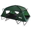 Kamprite Double Tent Cot with Rainfly - Green