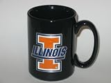 ILLINOIS FIGHTING ILLINI 15 oz. Ceramic COFFEE MUG with Pewter Team Logo