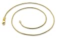 14K Gold Plated Sterling Silver 20" Snake Chains 1.1MM