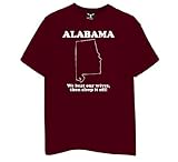 Alabama T-Shirt-Womens-Red-Small Alabama T-Shirt-Womens-Red-Small