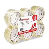 Box Sealing Tape, 2 x 55 yards, 3 Core, Clear, 6/Box