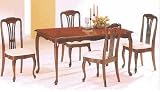 5 Piece Cherry Dining Set By Coaster Furniture