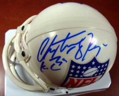 Christian Okoye Autographed/Hand Signed NFL Mini Helmet PSA/DNA