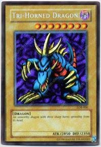 Yu-Gi-Oh! - Tri-Horned Dragon (LOB-000) - Legend of Blue Eyes White Dragon - 1st Edition - Secret Rare