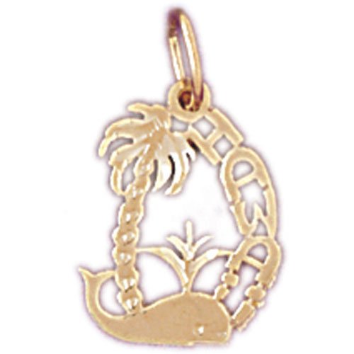 14kt Yellow Gold Hawaii Pendant
