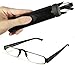I-Mag Executive Slim Metal Reading Glasses with Slide Open Hard Case (1.00, Black)