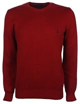 Ralph Lauren Mens Sweater Cotton Crew Neck Red