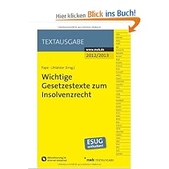 Wichtige Gesetzestexte zum Insolvenzrecht