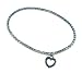  : Anklet - A39 - Swarovski (tm) Crystal - Stretch ~ Lt. Sapphire with Heart Charm