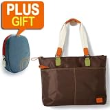 15.6/14 Balance Tote Brown Laptop Computer Notebook Macbook Case Women's Shoulder Bag/Gift Camera Pouch by miim