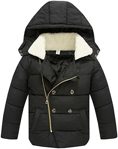 Jiaka Little Boys Quilted Warm Winter Puffer Coat with Removable Hood