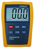 Digital 2 k-type Thermocouple Thermometer DM6802A+