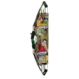 Click here to buy Barnett Outdoors Junior Team Realtree Lil Banshee Compound Archery Set.
