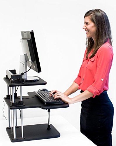 CubeFit Standing Desk - Sit or Stand with Free Fitness Software