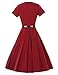 GownTown 1950s Retro Vintage Short Sleeve Party Swing Stretchy Dresses