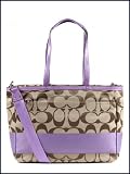 100% Authentic Coach Signature Stripe Tote Diaper Laptop Bag