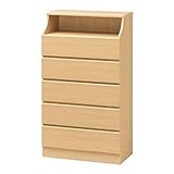 木製シンプルチェスト/タンス ナチュラル 【CHESCA】チェスカ