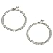Indian Jewelry Ankle Bracelet Pairs in Silver 9.5 inches (sanklt114b)